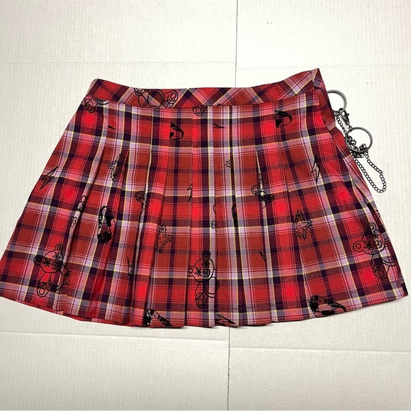 Urban Outfitters Red Plaid Skater Skirt - Picture 8 of 11